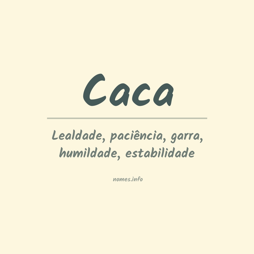 Significado do nome Caca