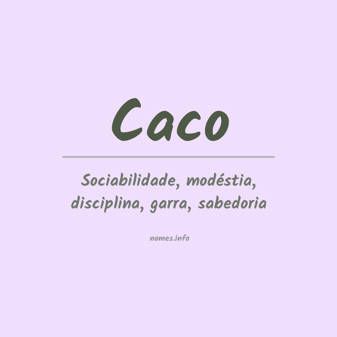 Significado do nome Caco