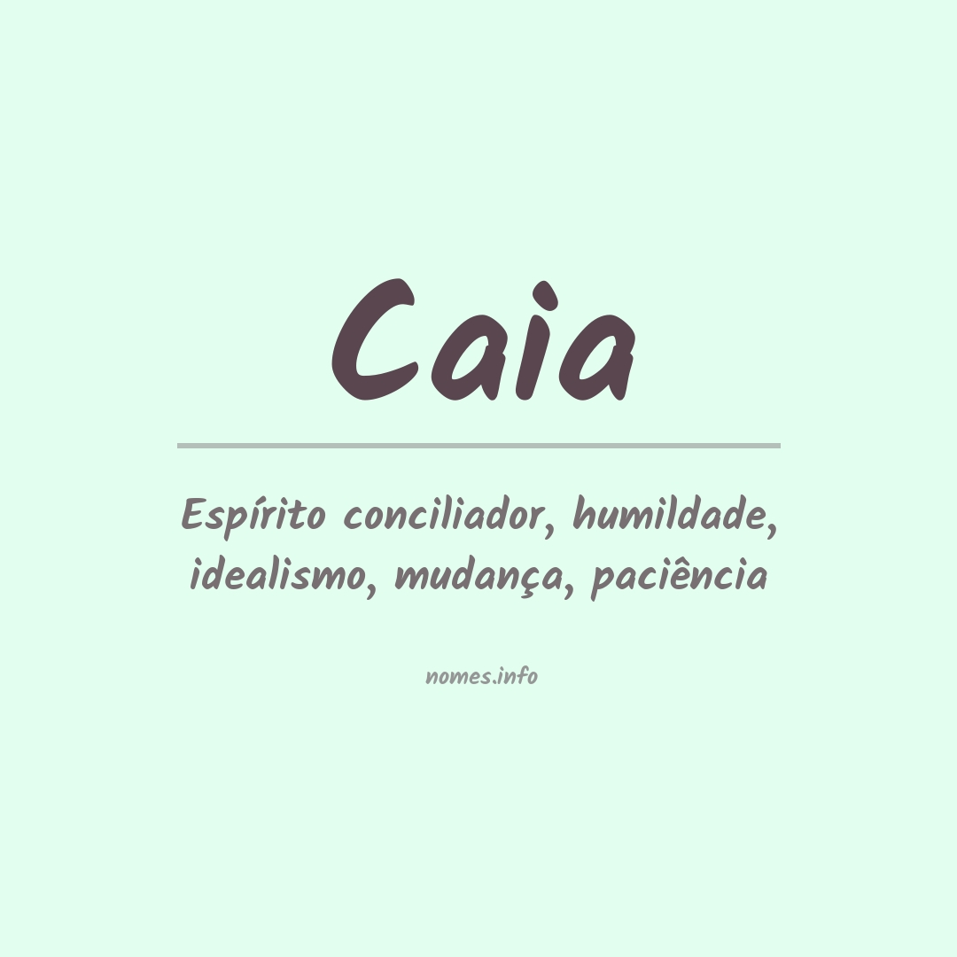 Significado do nome Caia