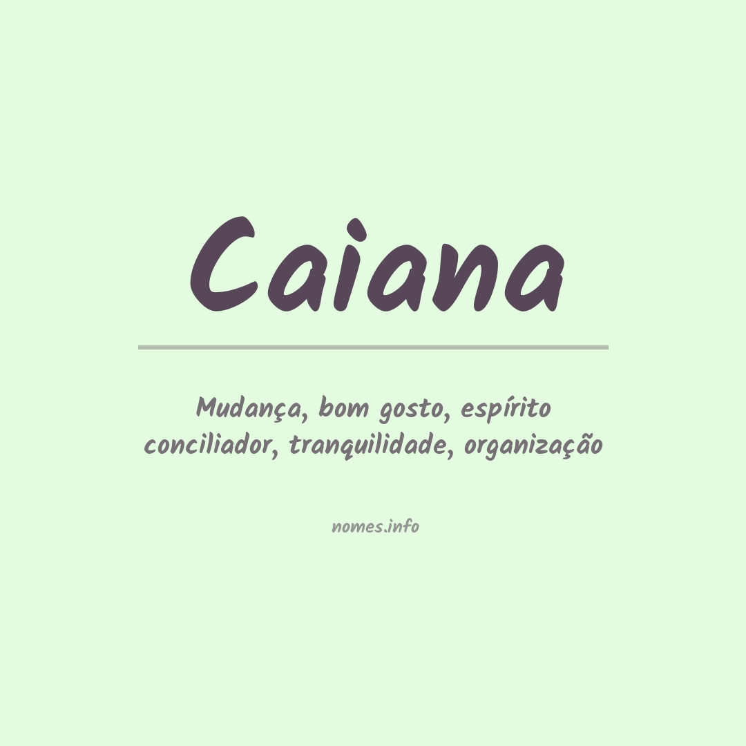 Significado do nome Caiana