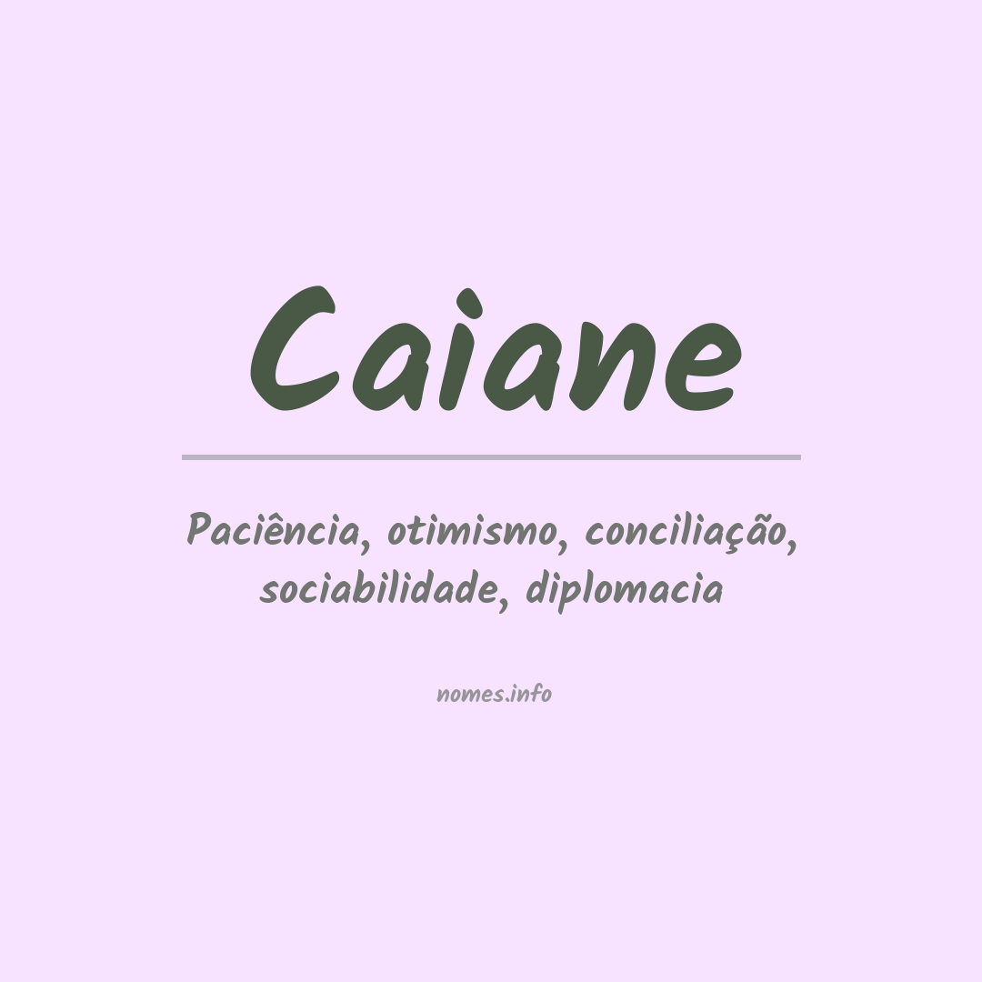 Significado do nome Caiane