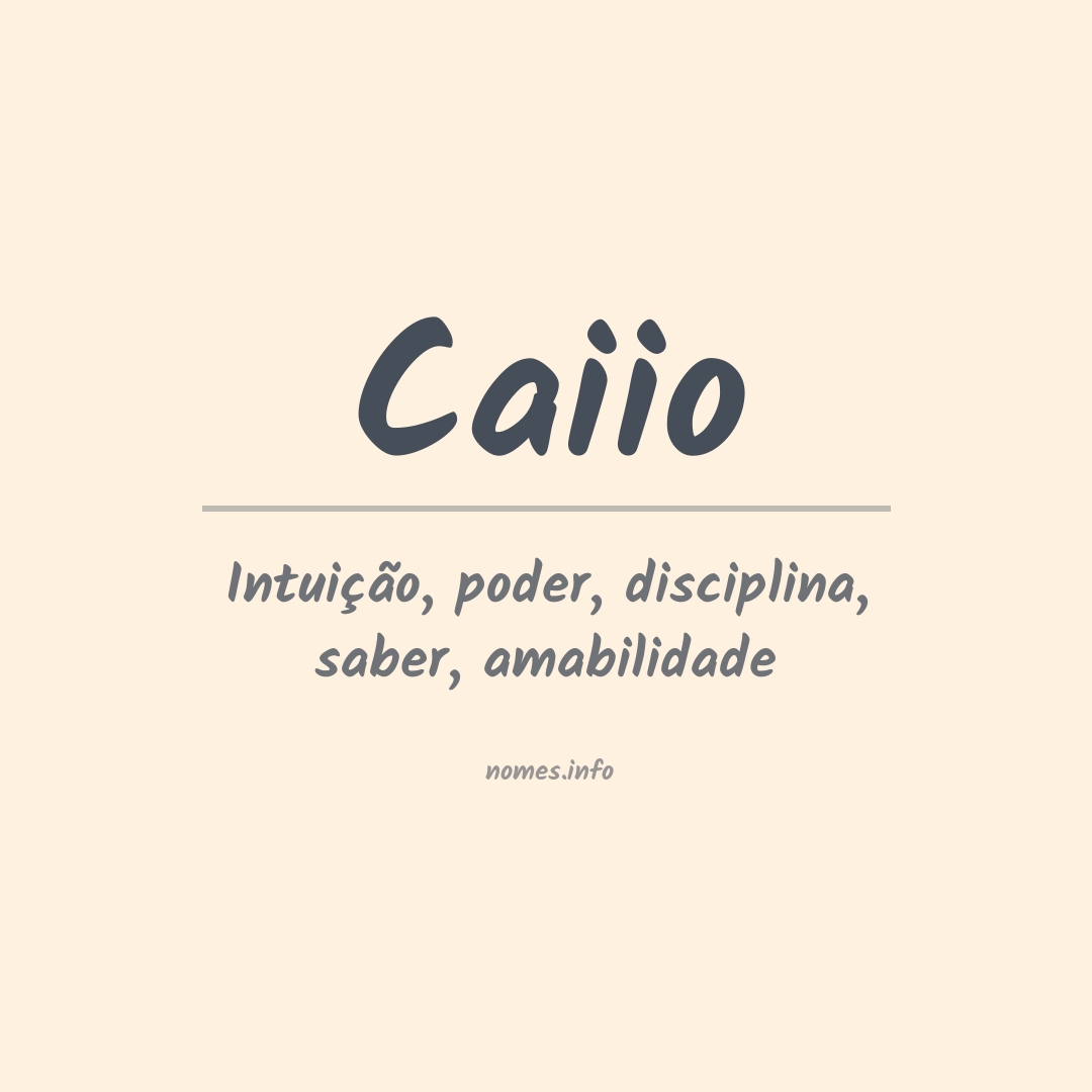 Significado do nome Caiio