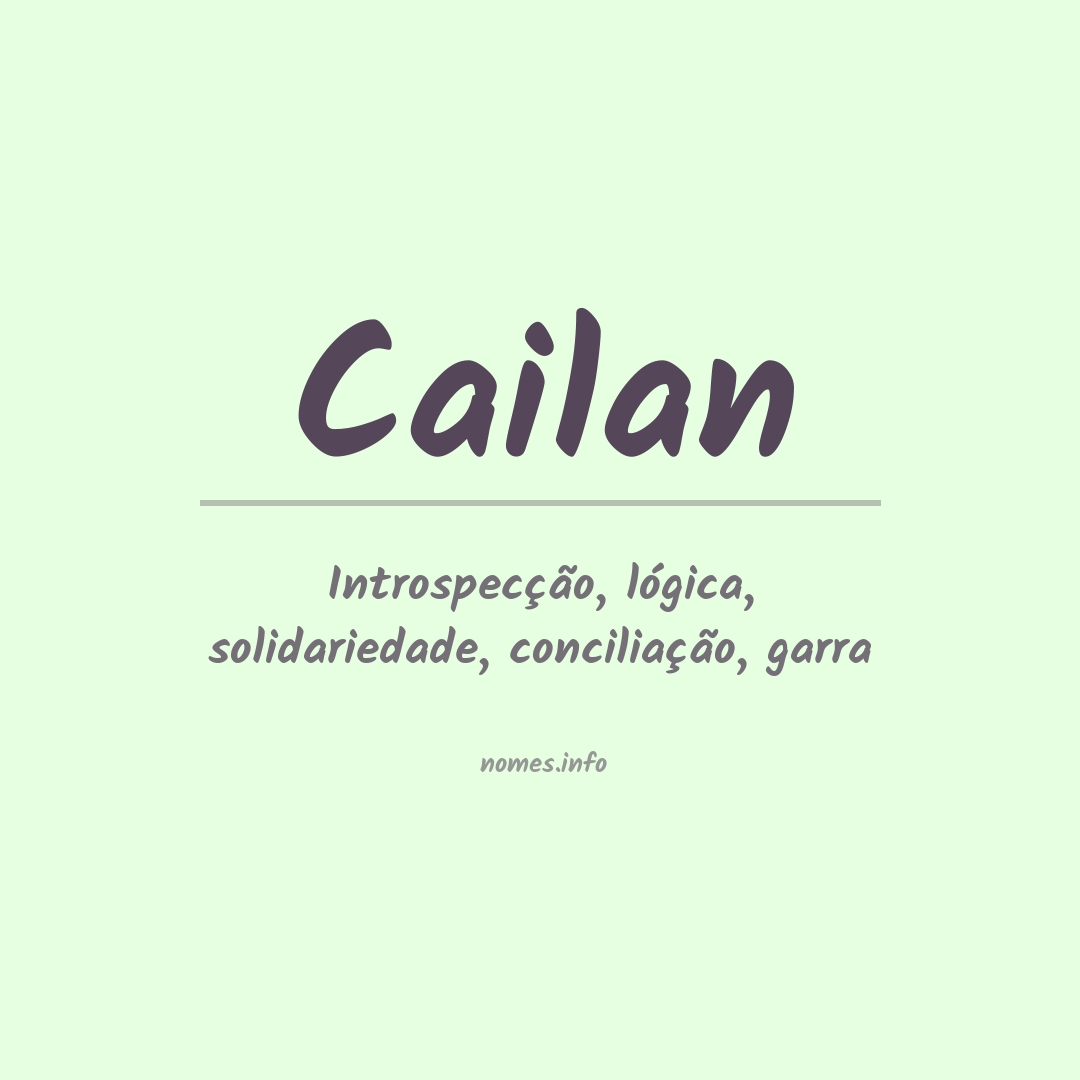 Significado do nome Cailan