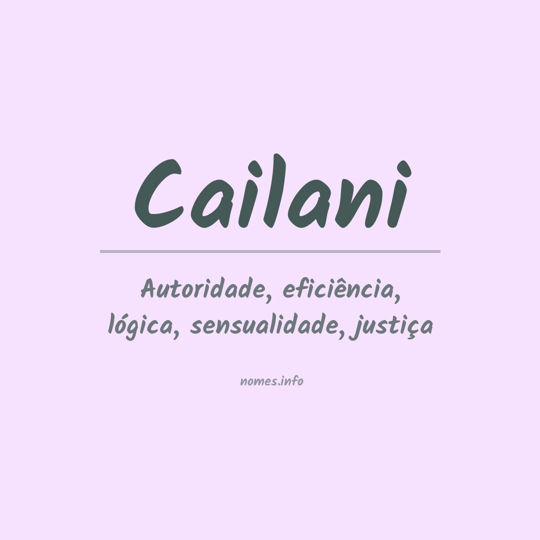 Significado do nome Cailani