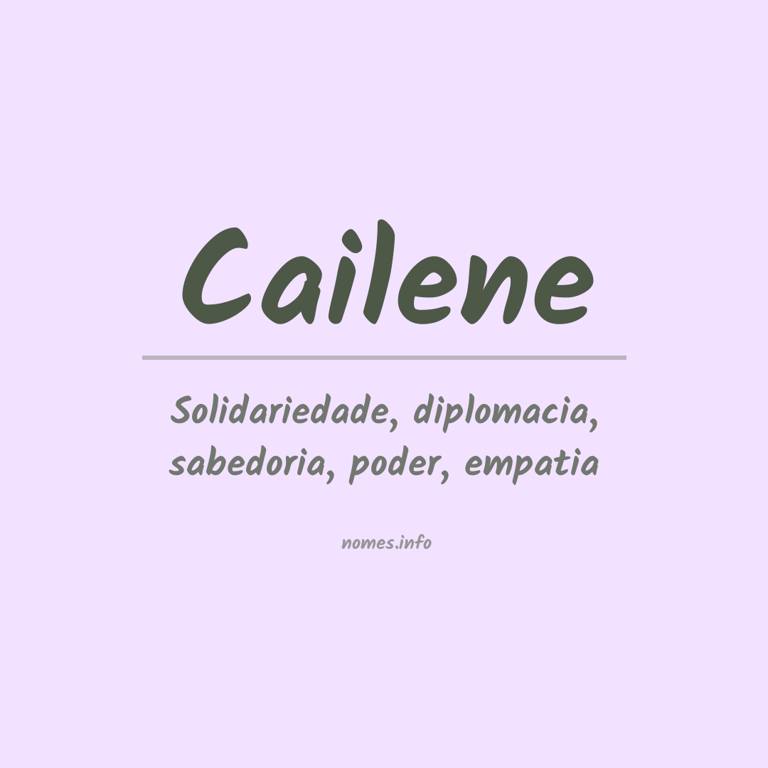 Significado do nome Cailene