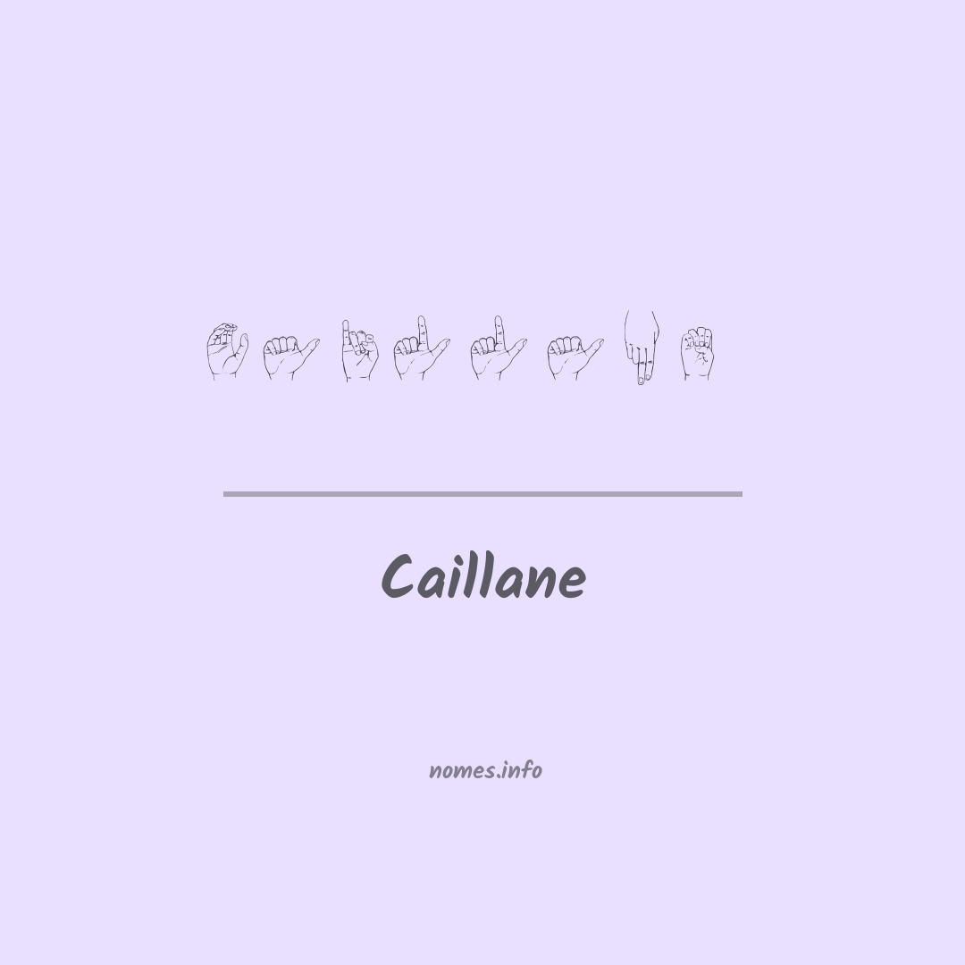 Caillane em Libras