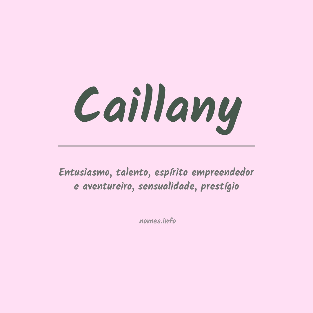 Significado do nome Caillany