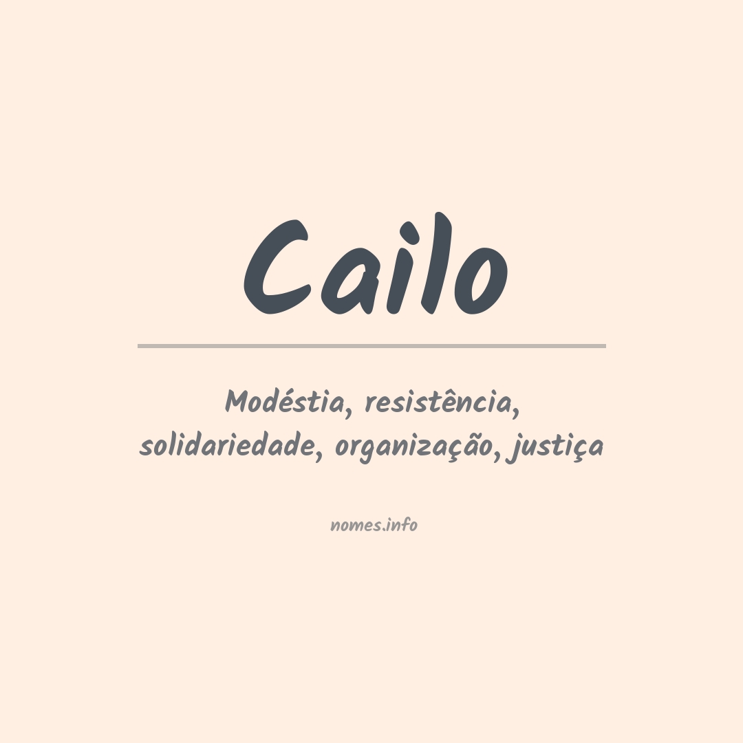 Significado do nome Cailo