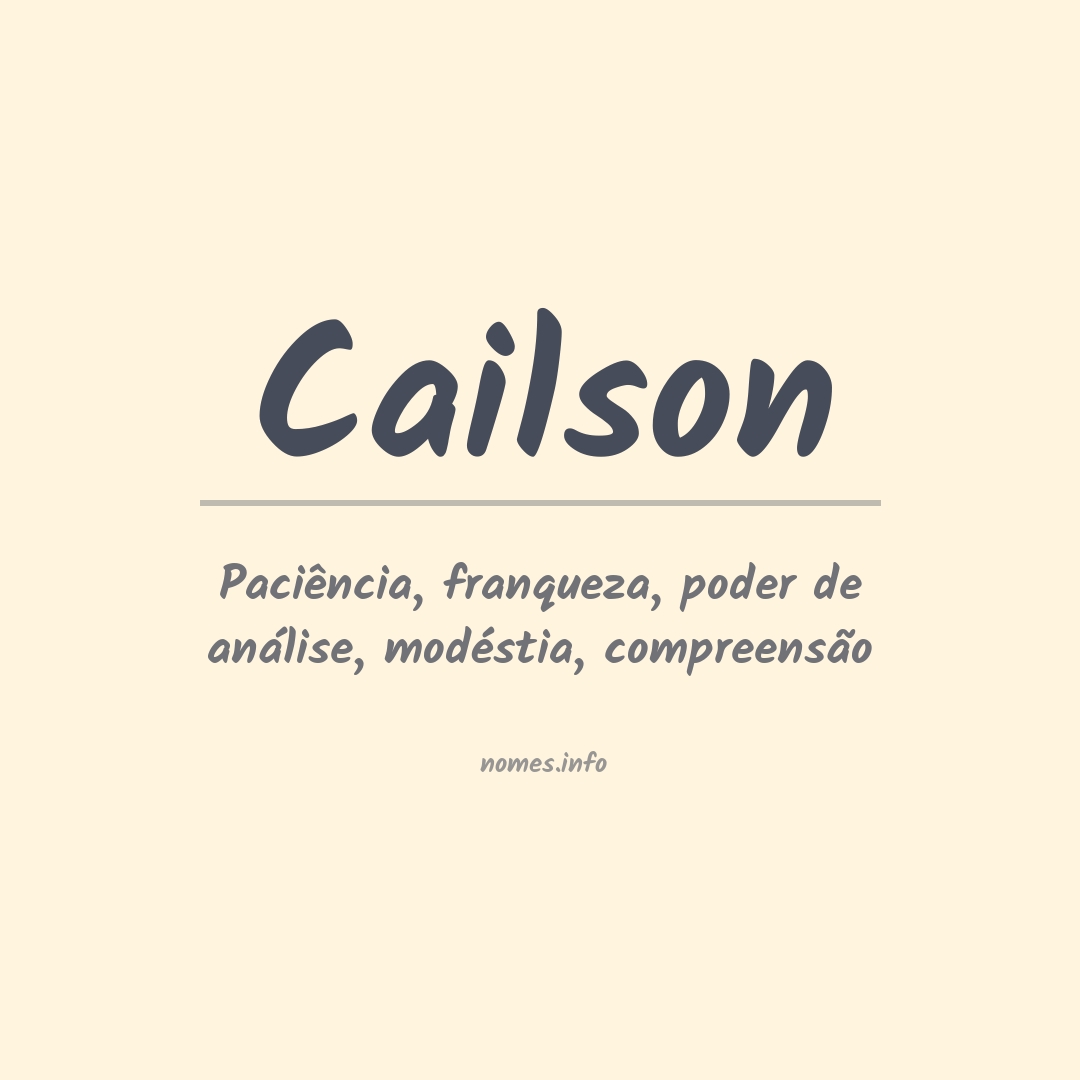 Significado do nome Cailson