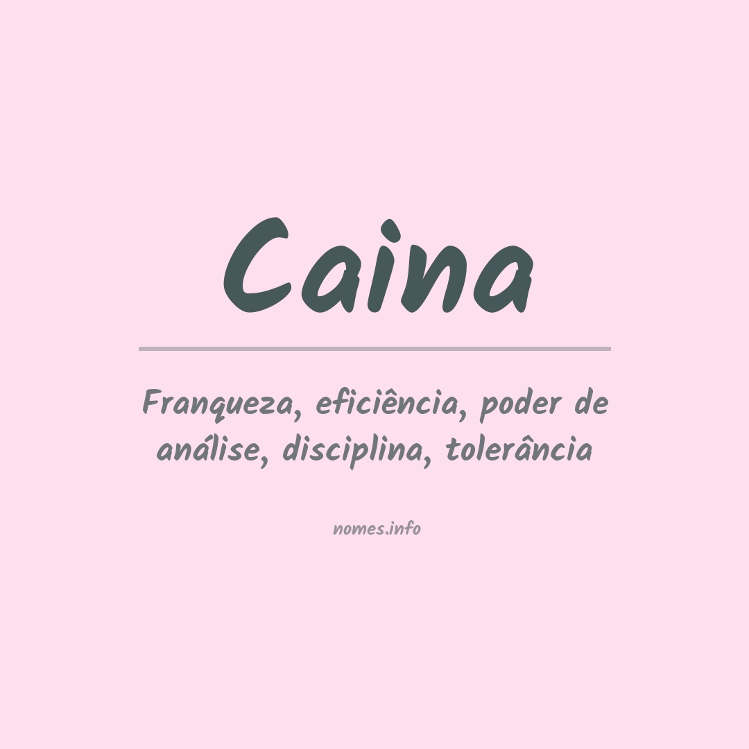 Significado do nome Caina