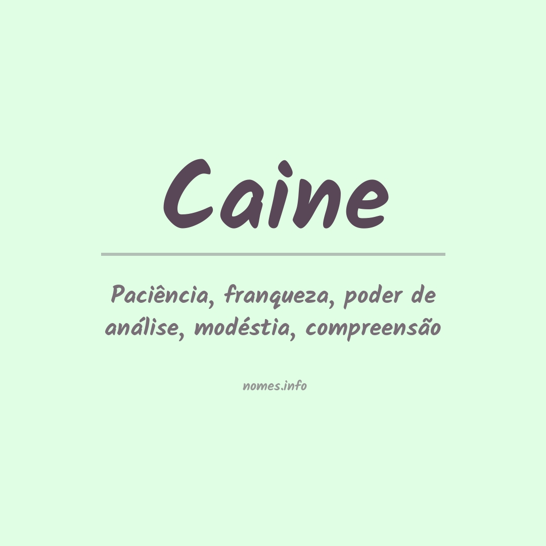 Significado do nome Caine