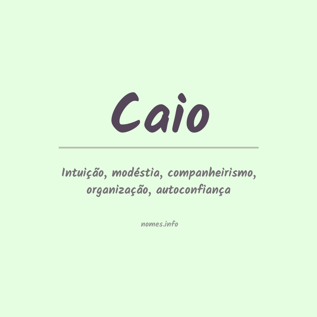 Significado do nome Caio - Dicionário de Nomes Próprios