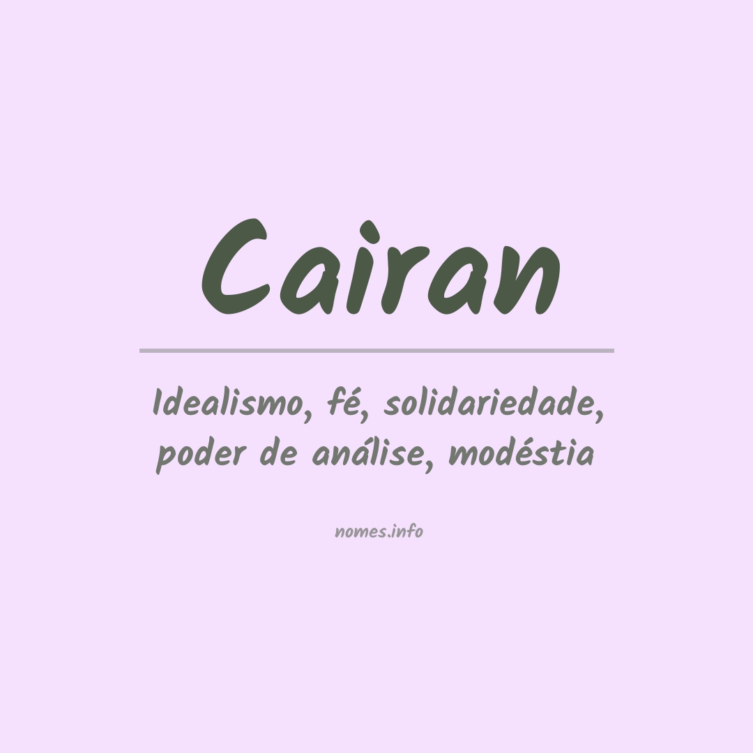 Significado do nome Cairan