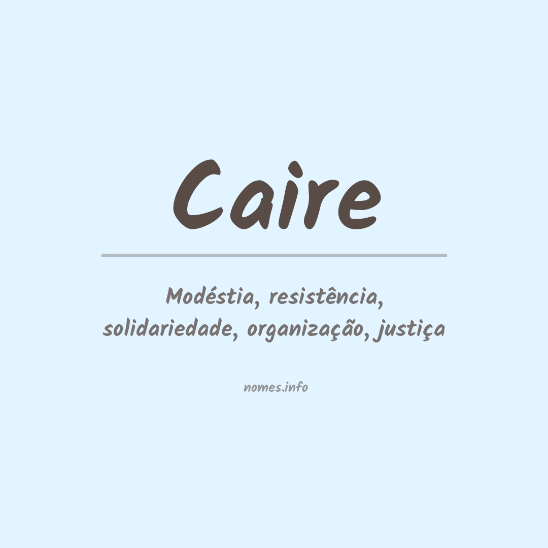 Significado do nome Caire