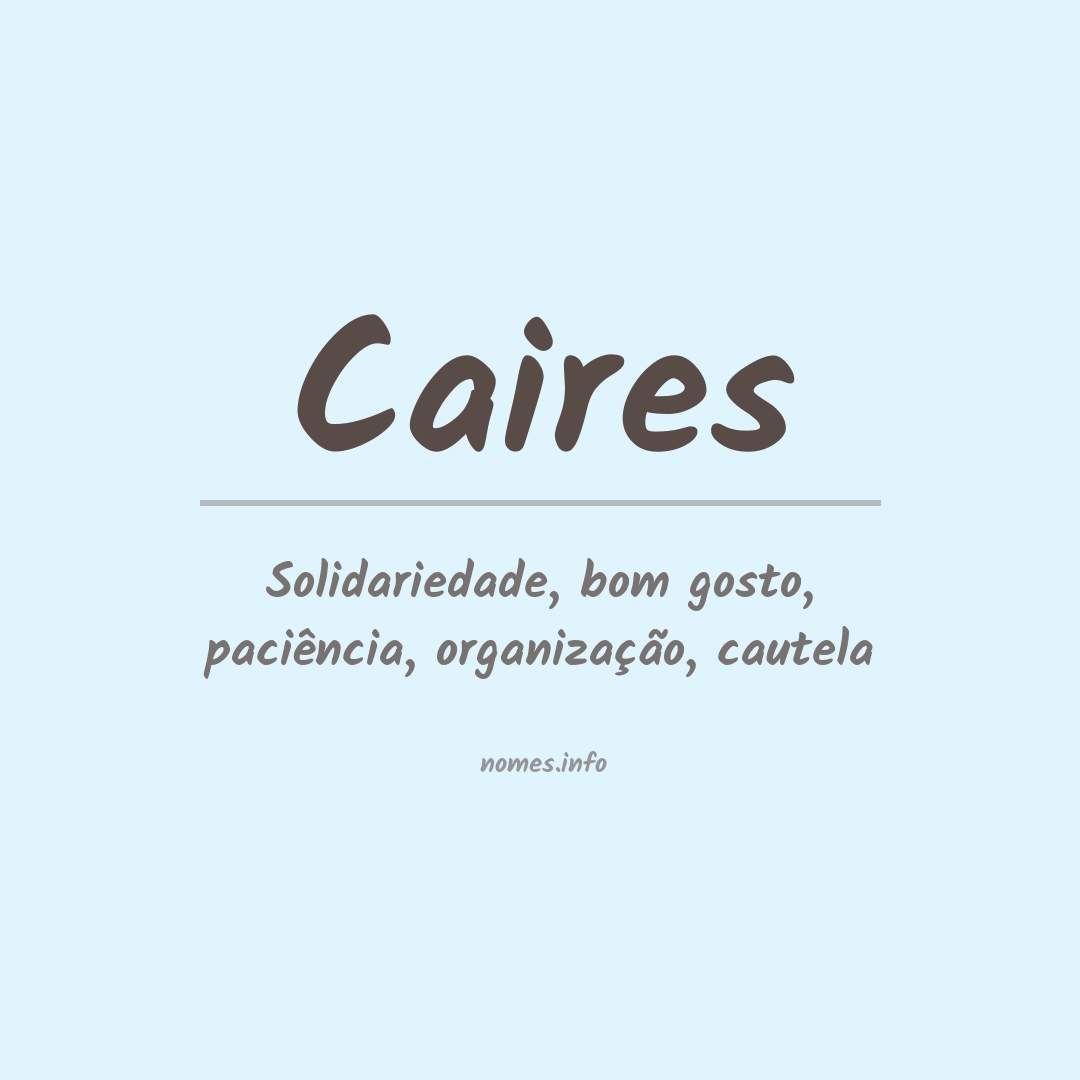 Significado do nome Caires