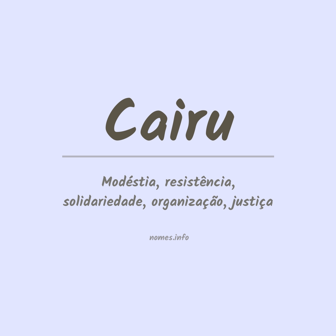 Significado do nome Cairu