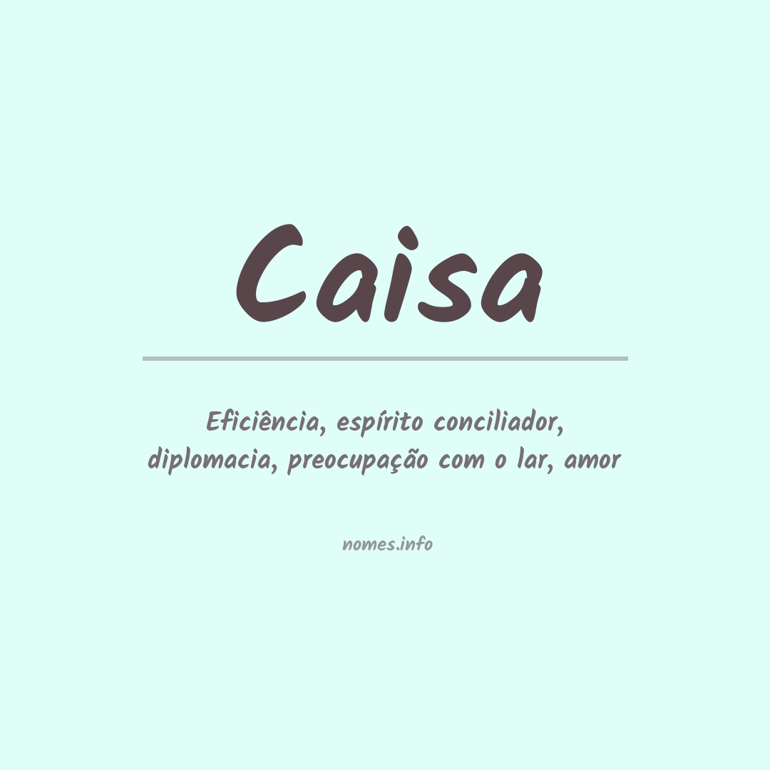 Significado do nome Caisa