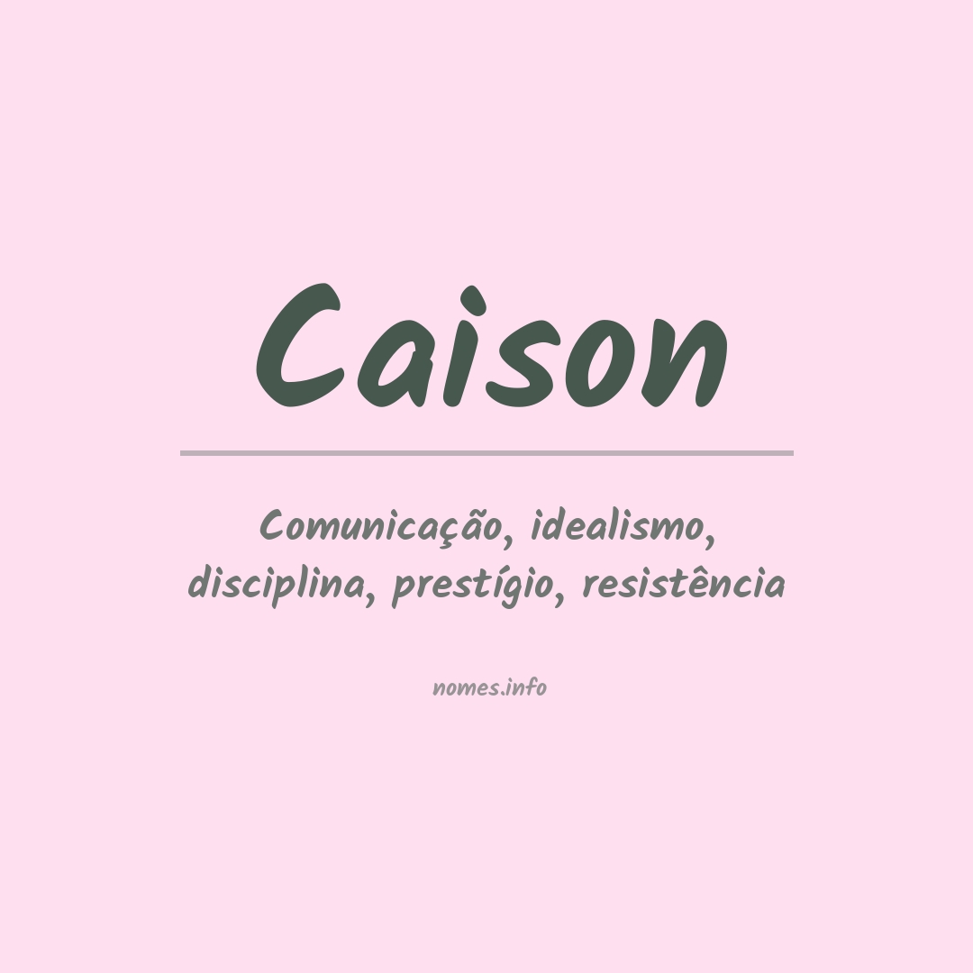 Significado do nome Caison