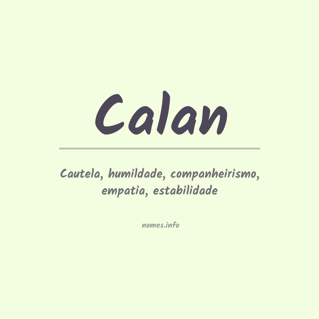 Significado do nome Calan