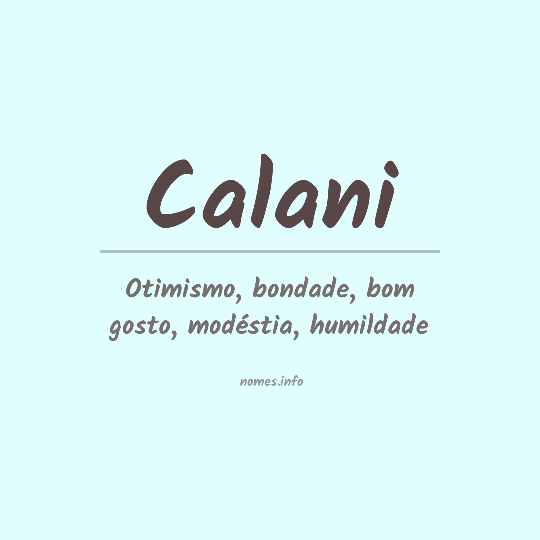 Significado do nome Calani