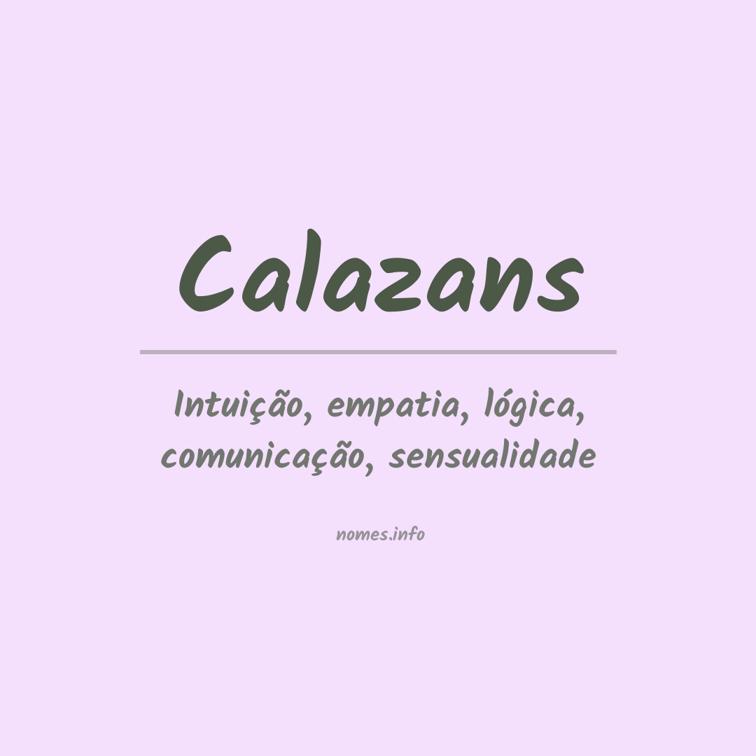 Significado do nome Calazans