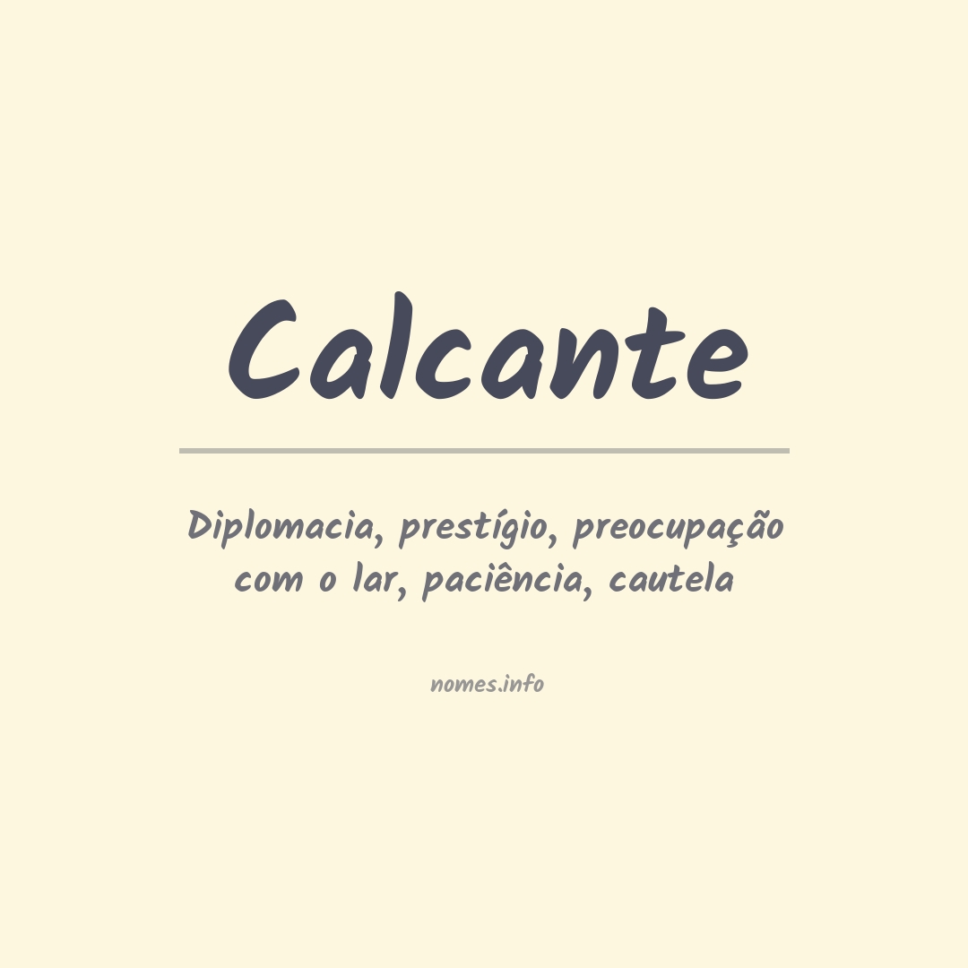 Significado do nome Calcante