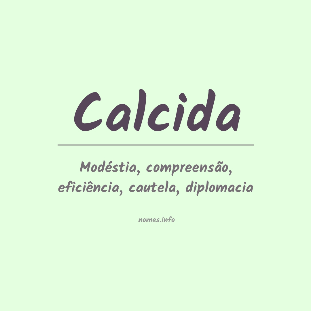 Significado do nome Calcida