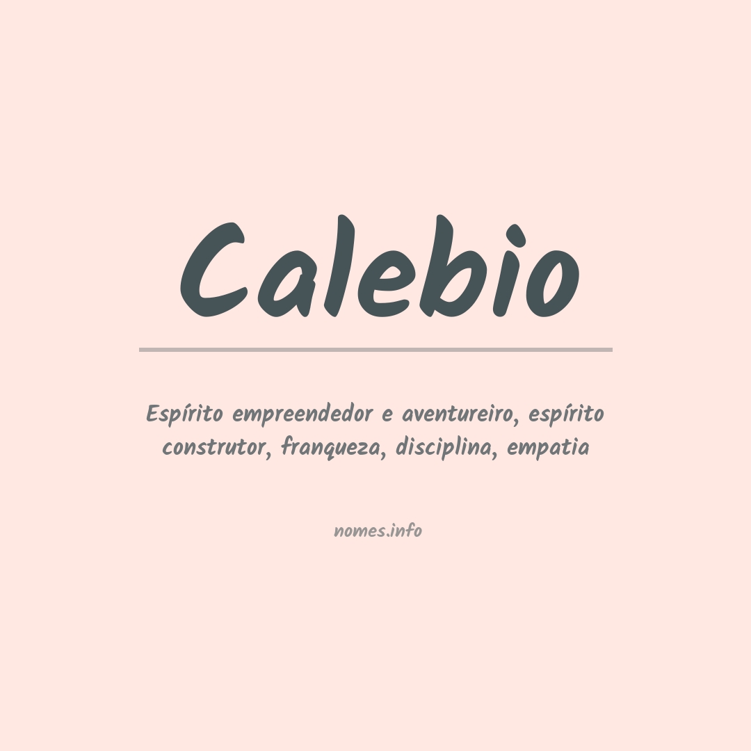 Significado do nome Calebio