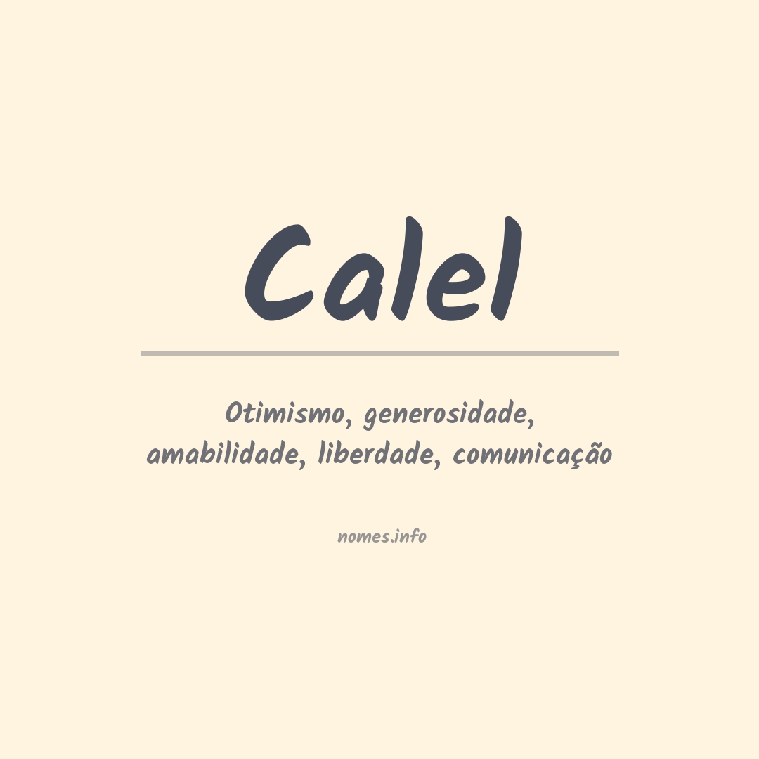 Significado do nome Calel