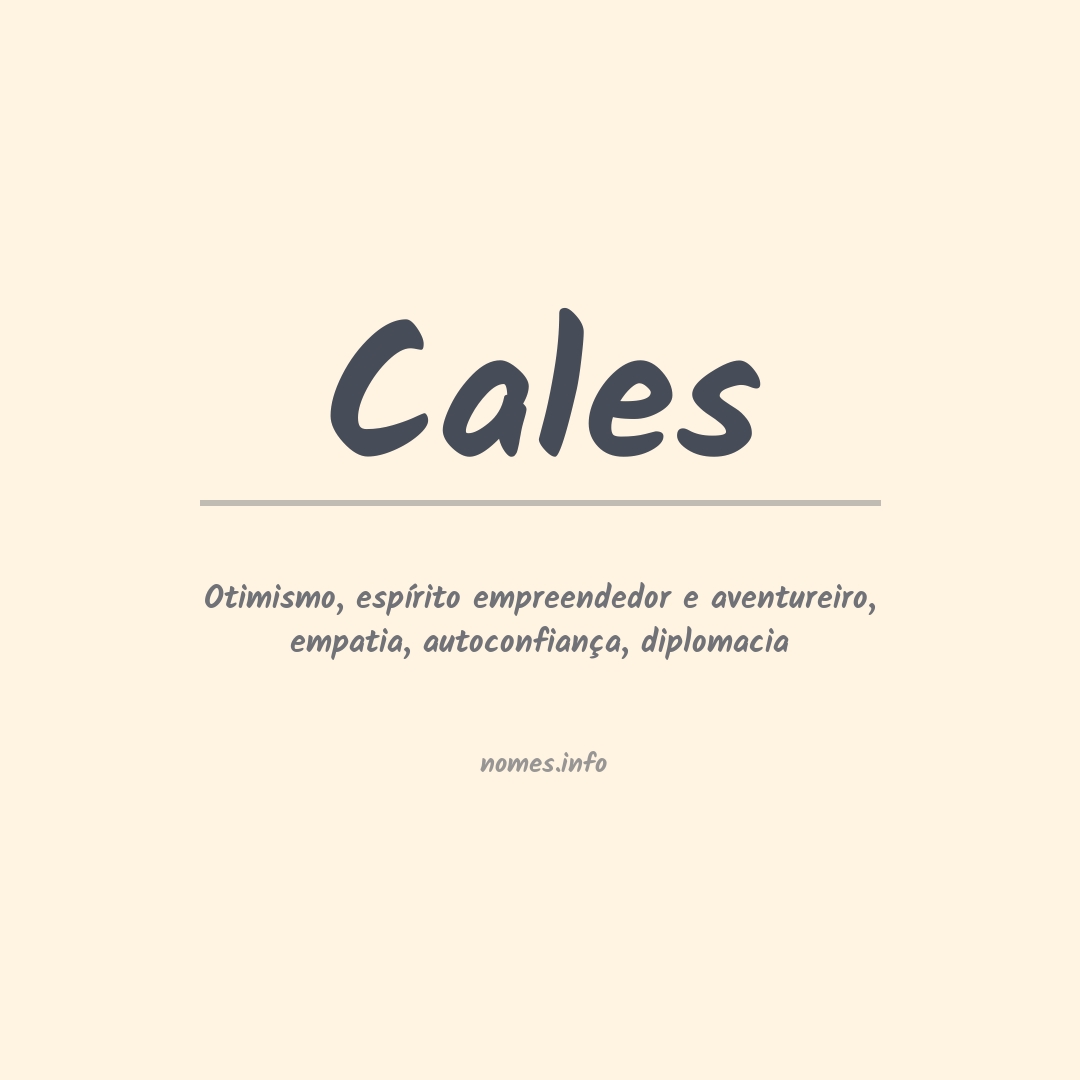 Significado do nome Cales