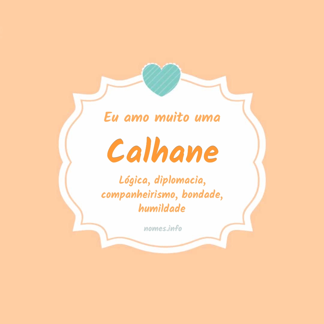 Eu amo muito Calhane