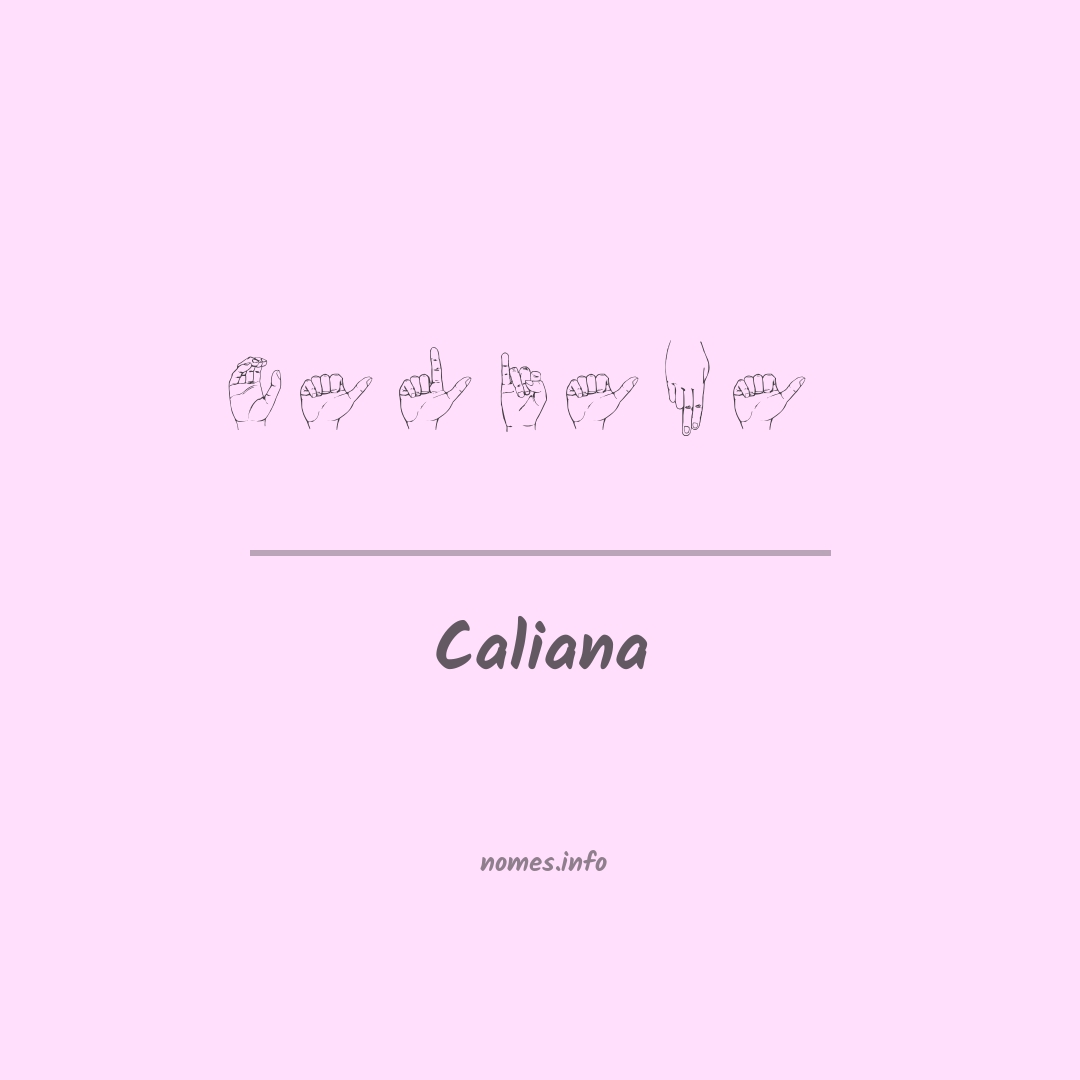 Caliana em Libras