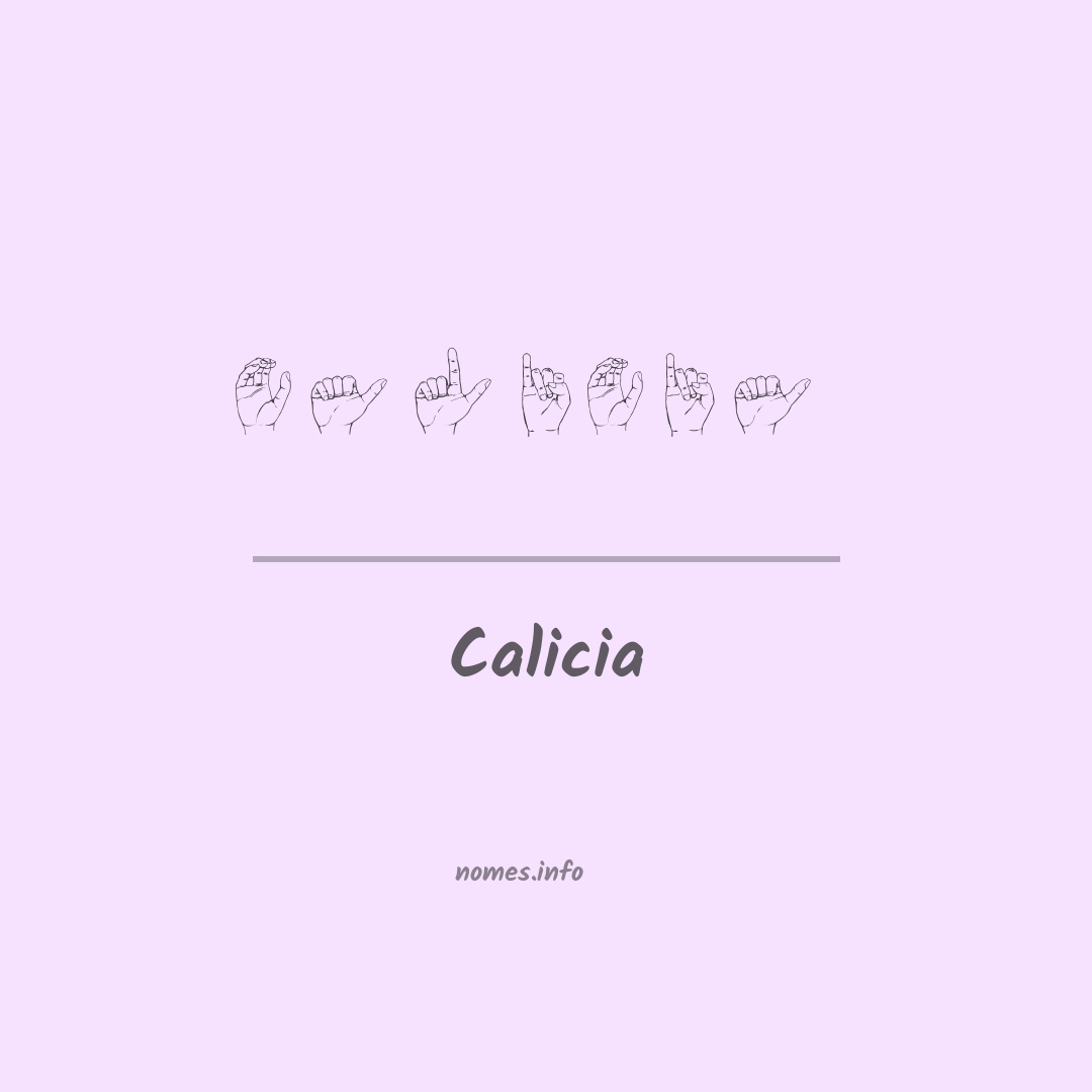 Calicia em Libras