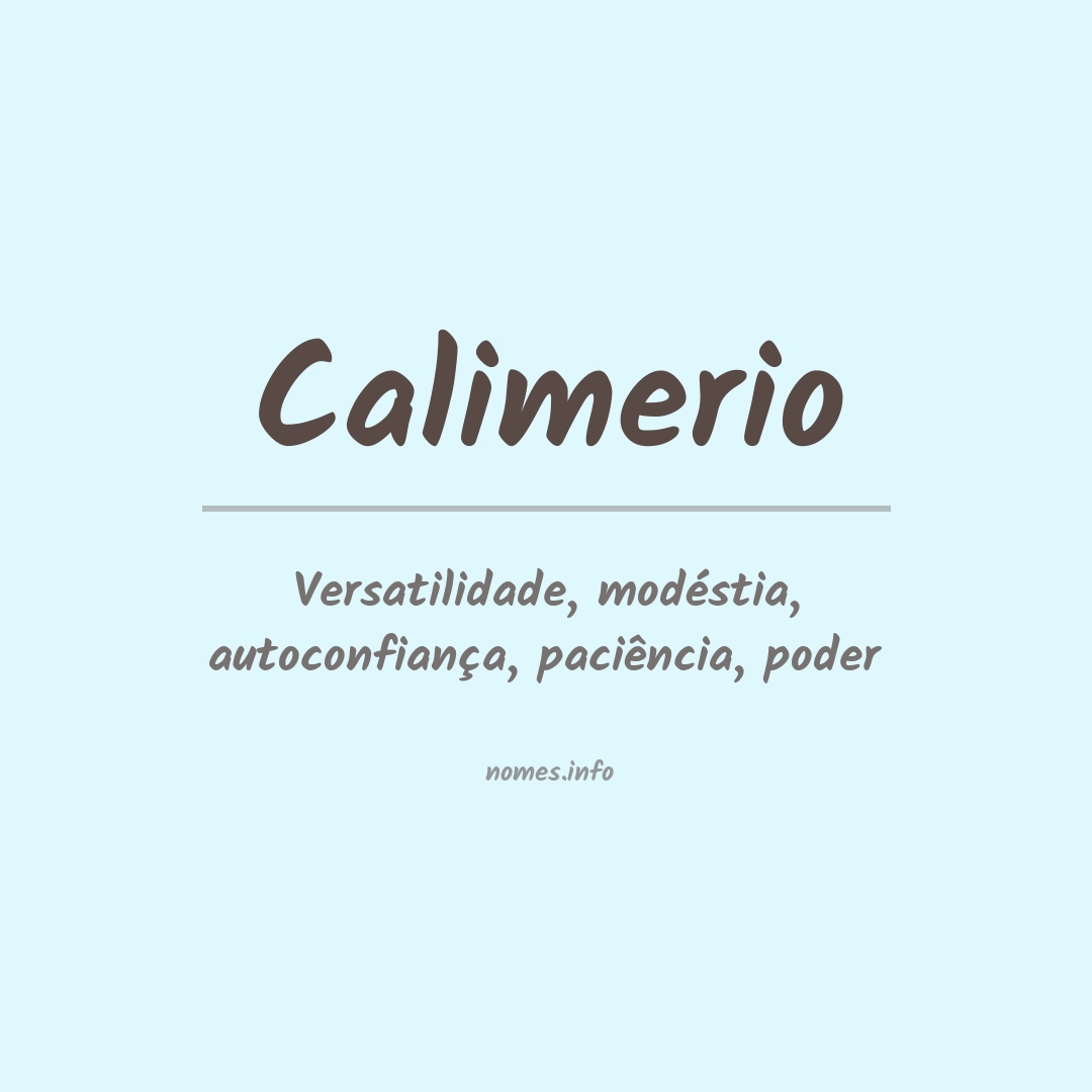 Significado do nome Calimerio