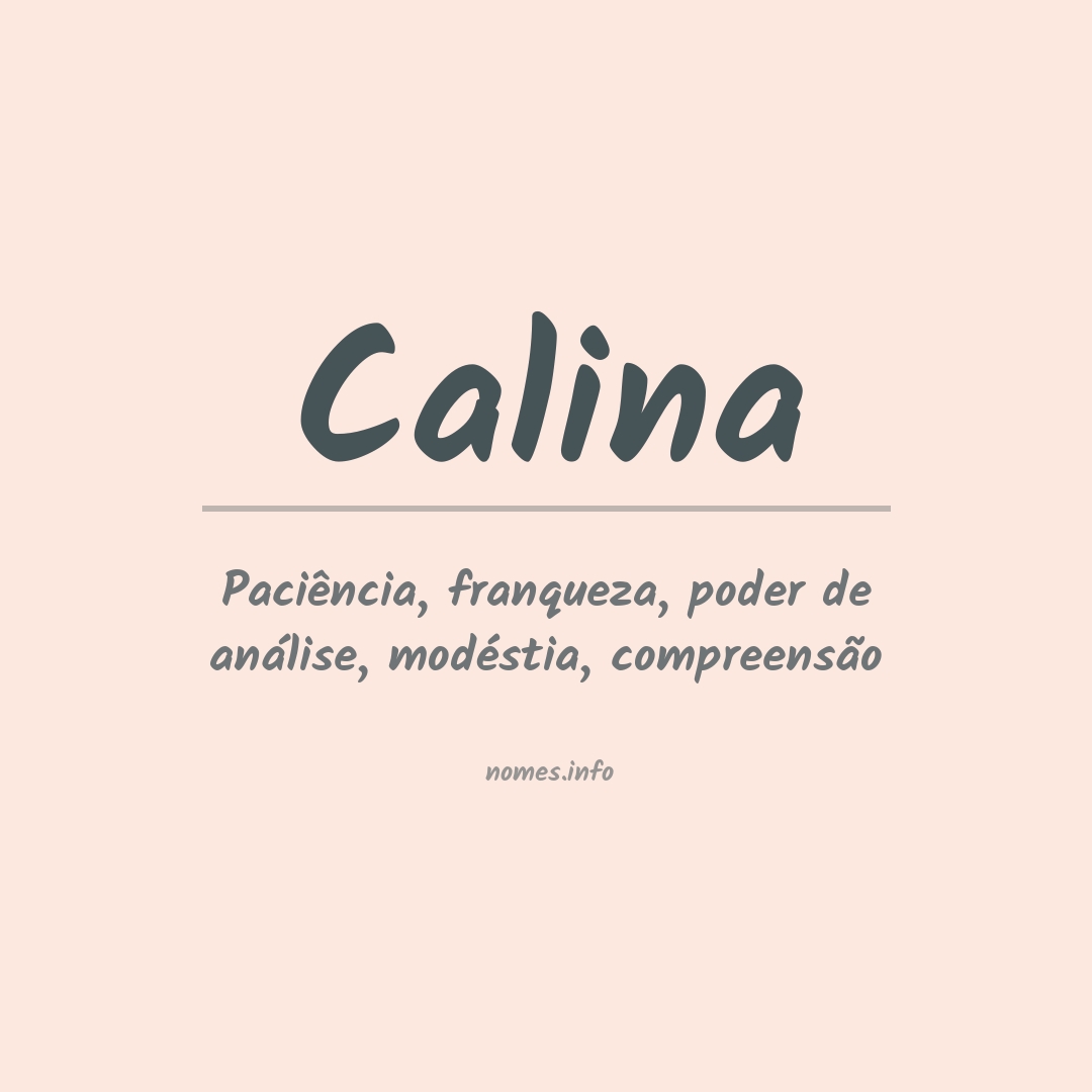 Significado do nome Calina
