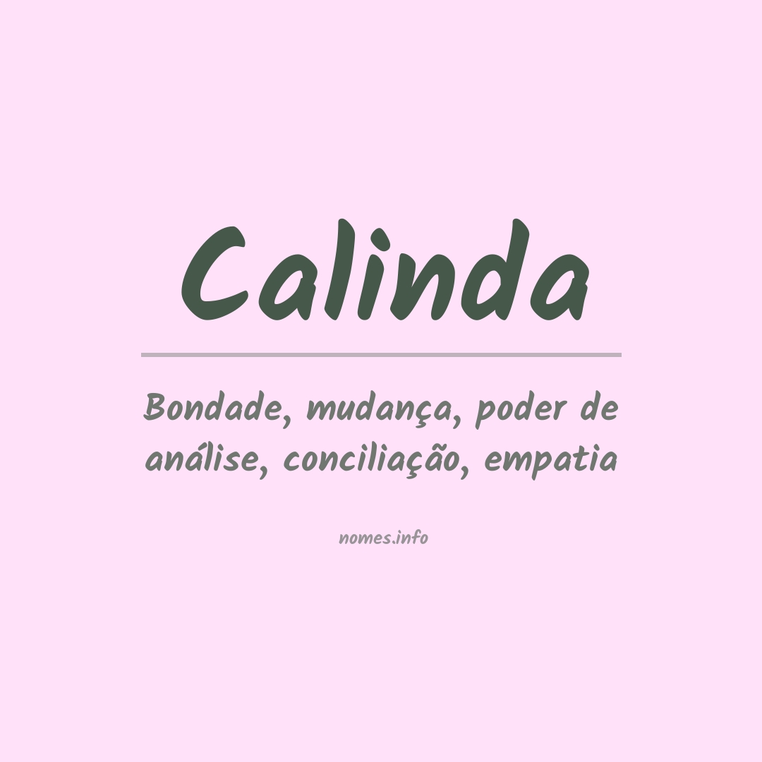 Significado do nome Calinda