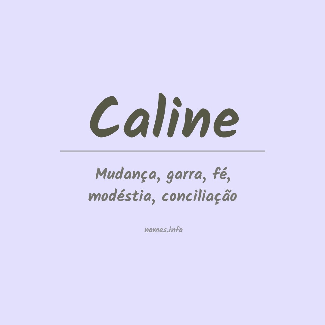Significado do nome Caline