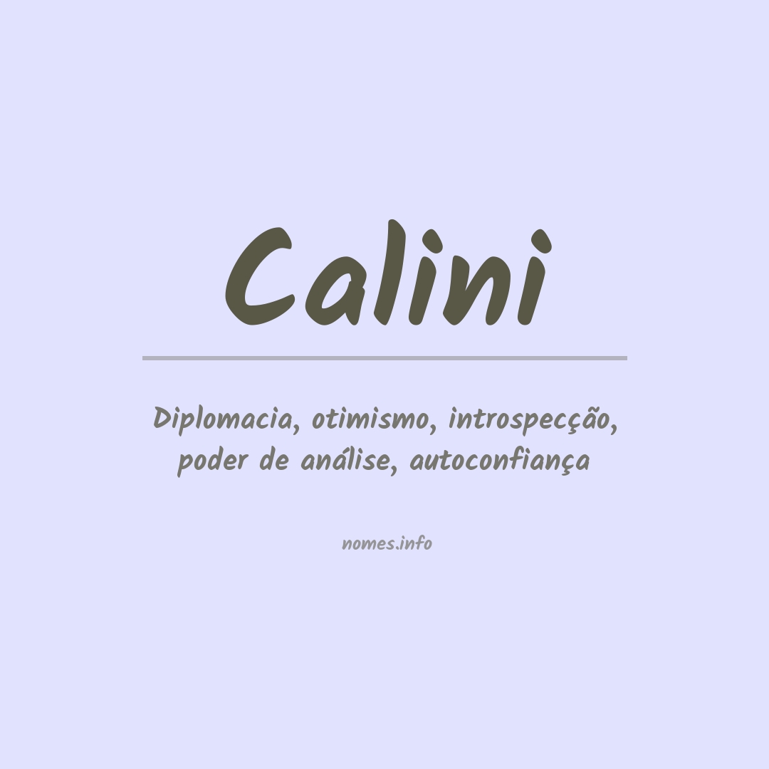 Significado do nome Calini