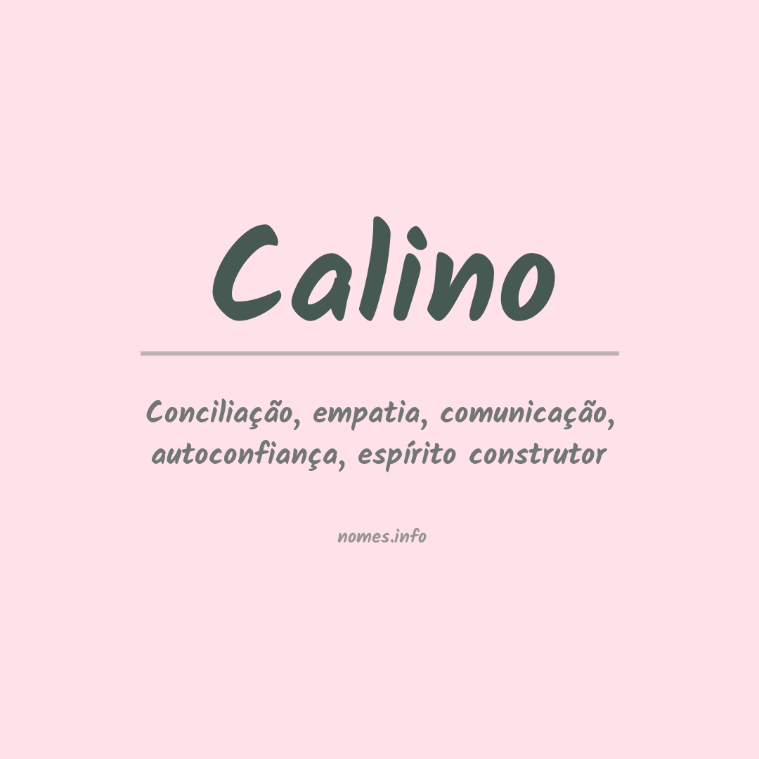 Significado do nome Calino
