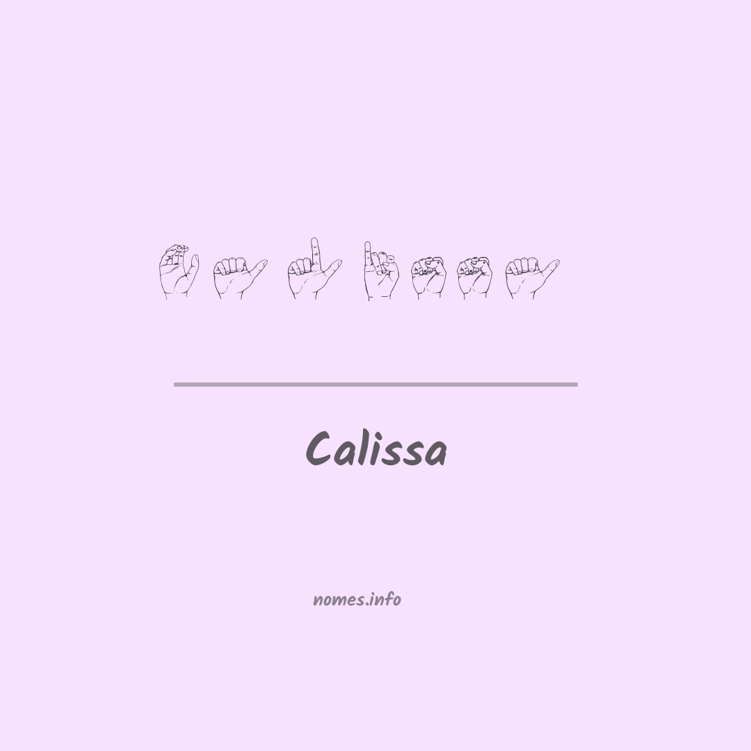 Calissa em Libras
