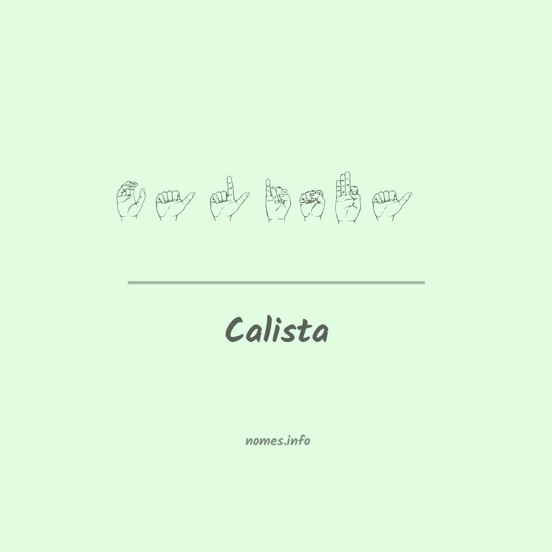 Calista em Libras