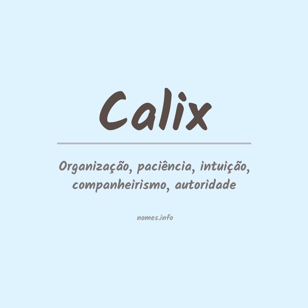 Significado do nome Calix