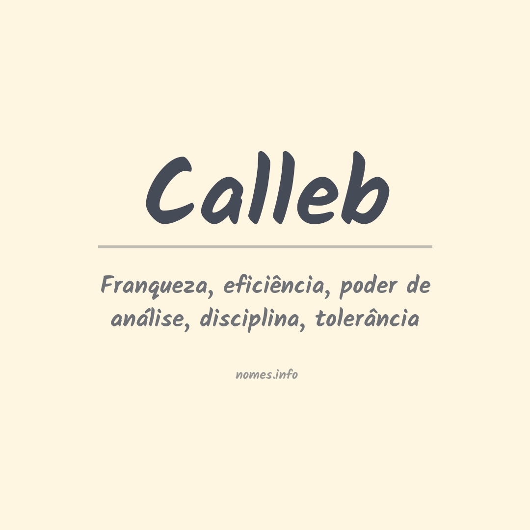 Significado do nome Calleb