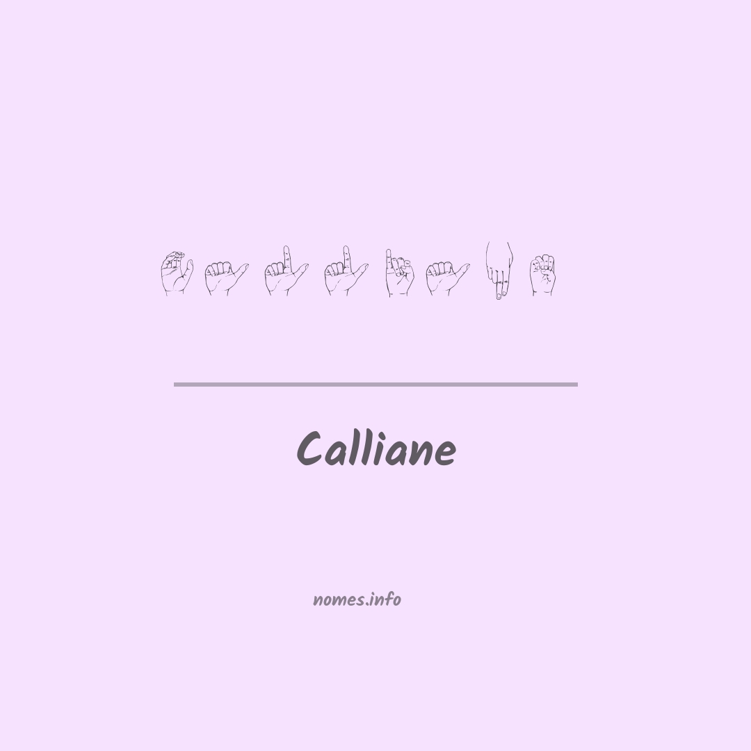Calliane em Libras