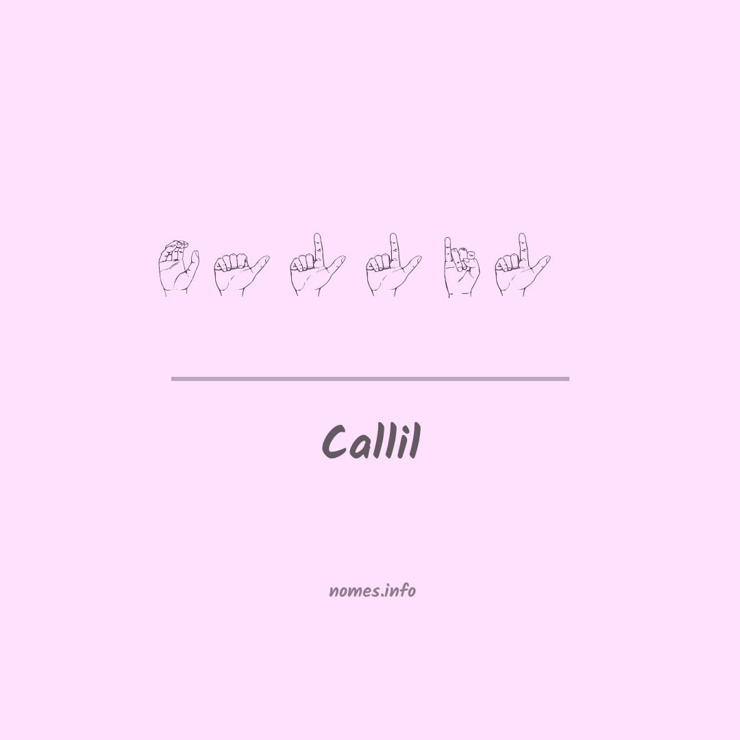 Callil em Libras