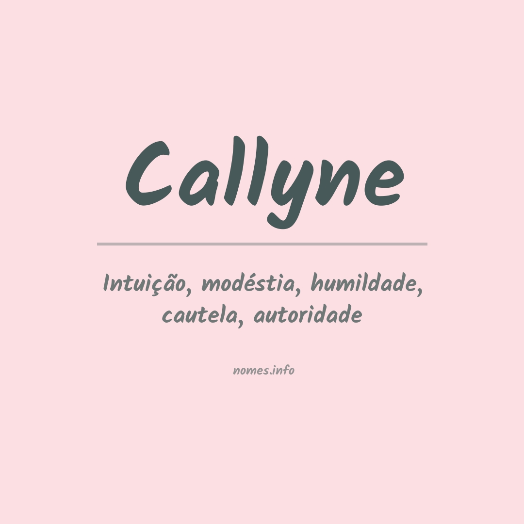 Significado do nome Callyne