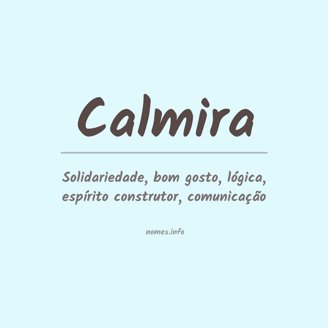 Significado do nome Calmira