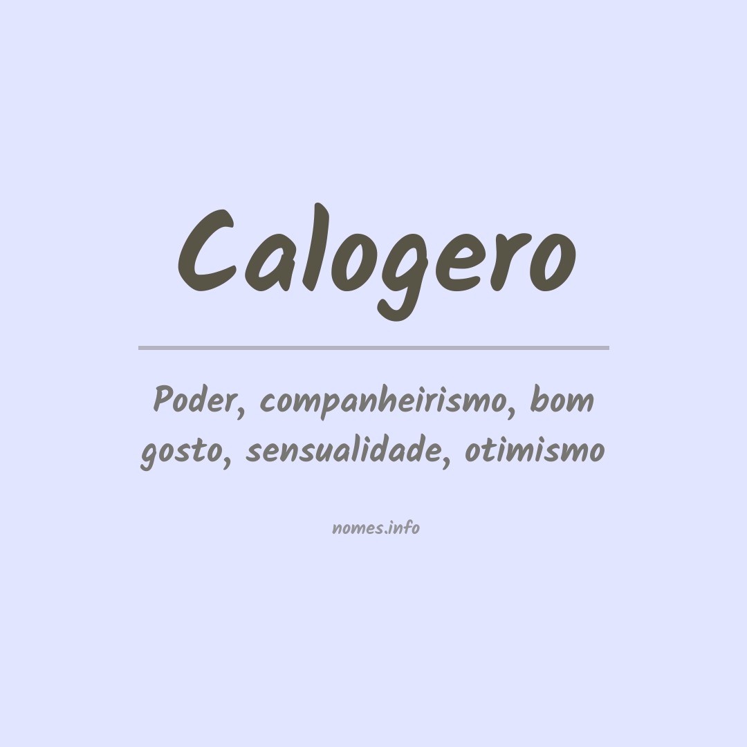 Significado do nome Calogero