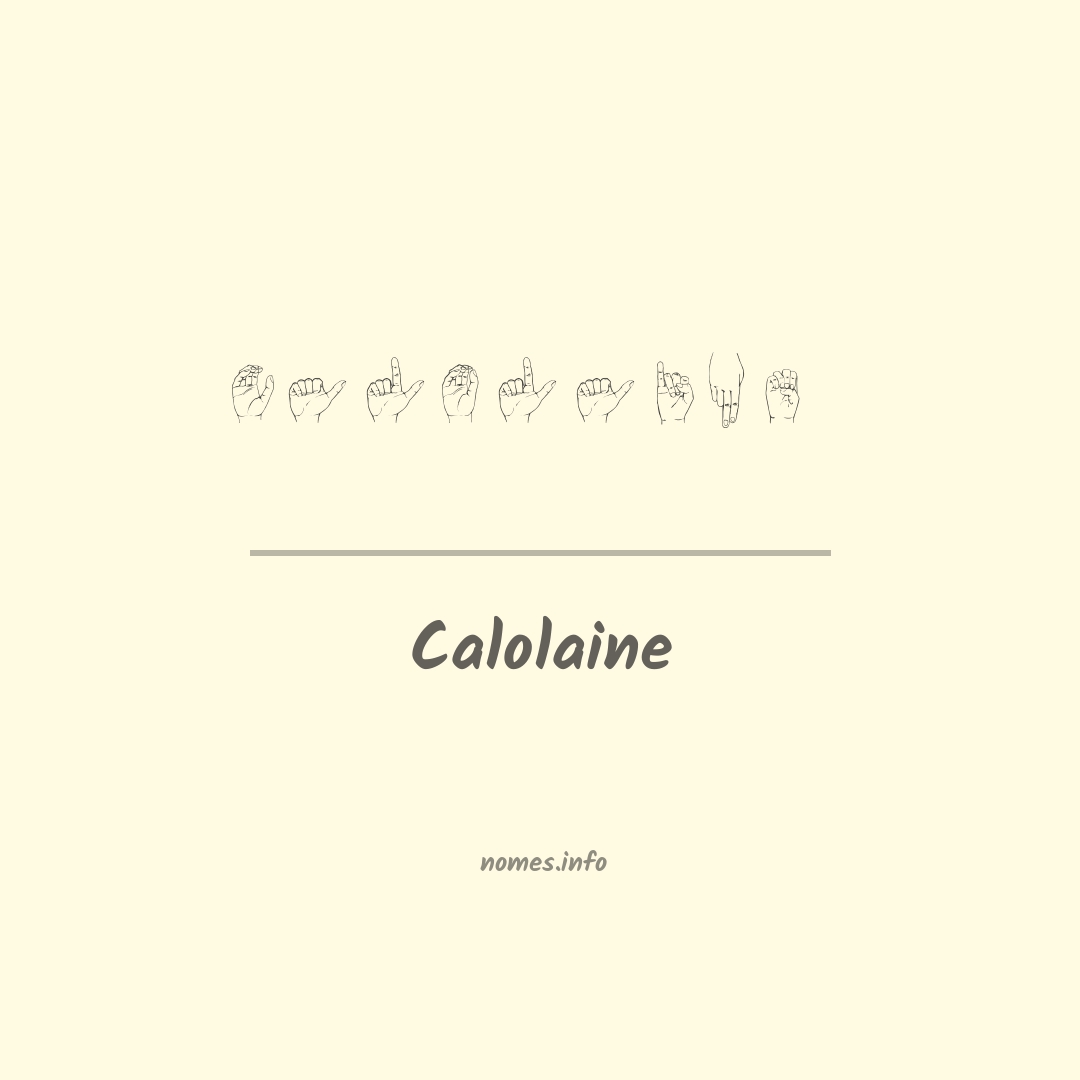 Calolaine em Libras