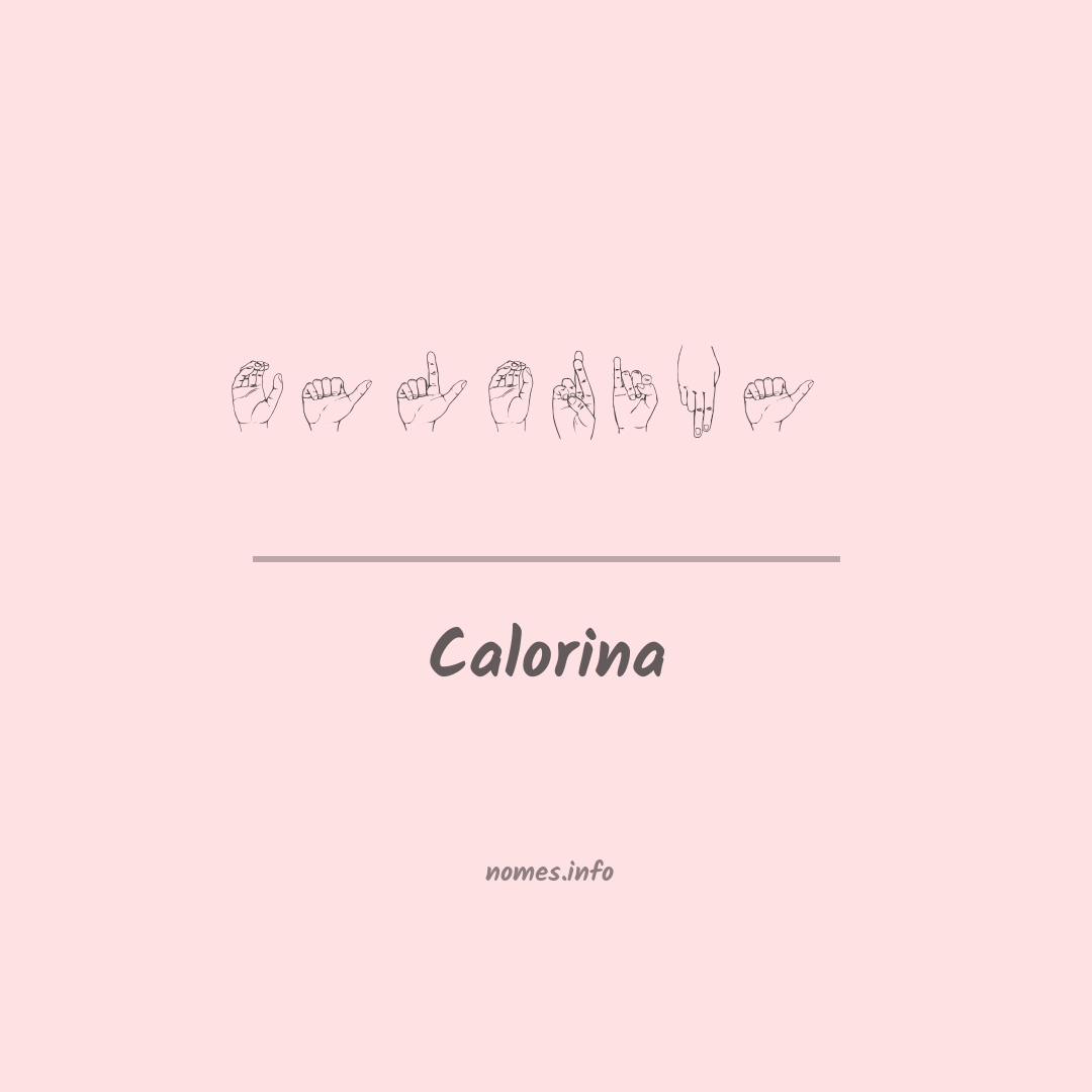 Calorina em Libras